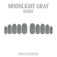 Moonlight Gray cool grey press-on nails