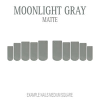 Moonlight Gray cool grey press-on nails