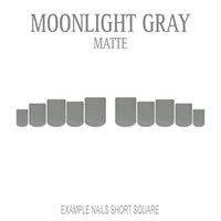 Moonlight Gray cool grey press-on nails