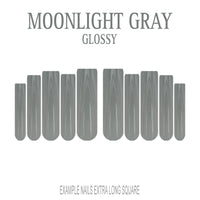 Moonlight Gray cool grey press-on nails