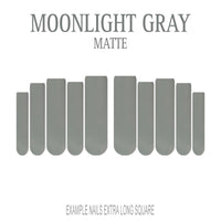 Moonlight Gray cool grey press-on nails