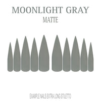 Moonlight Gray cool grey press-on nails