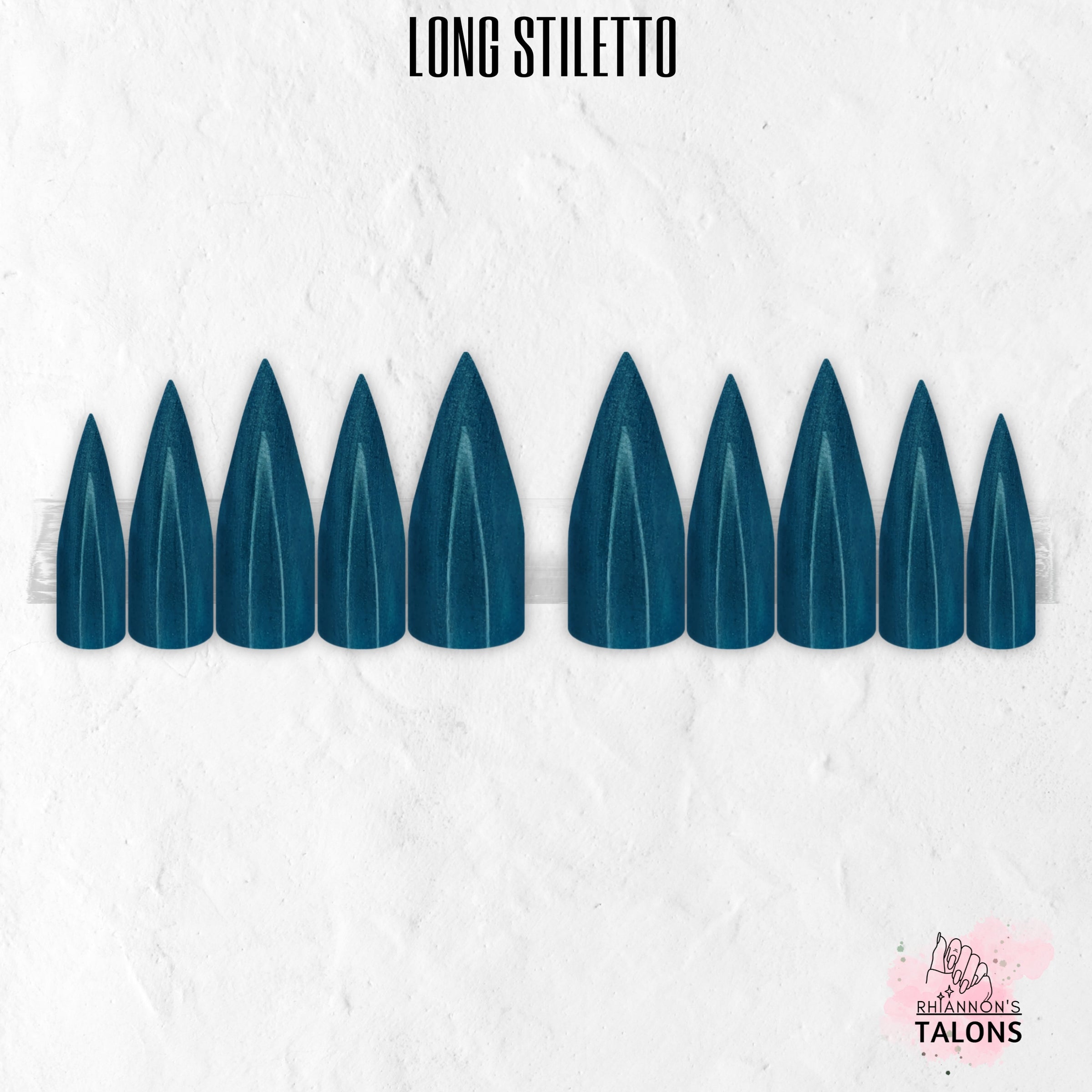Moonlit Water blue press-on nails