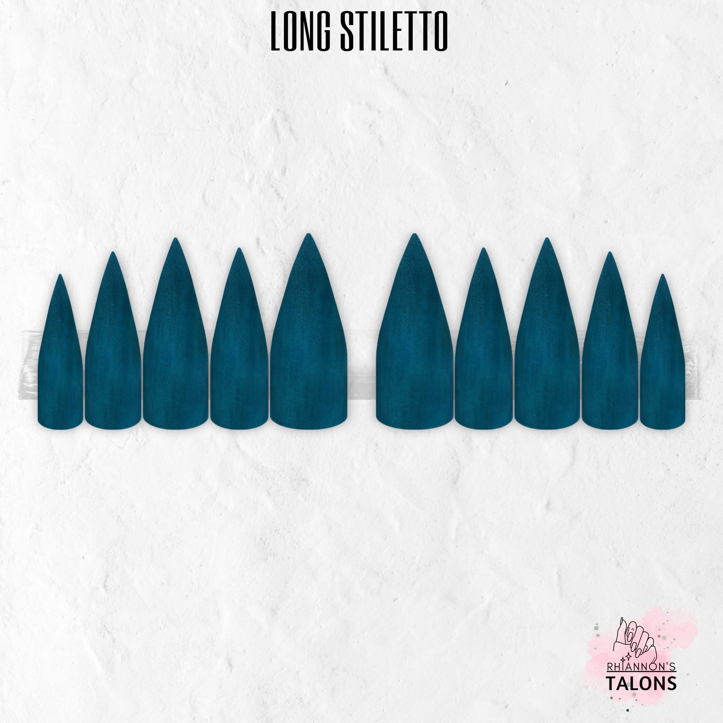 Moonlit Water blue press-on nails