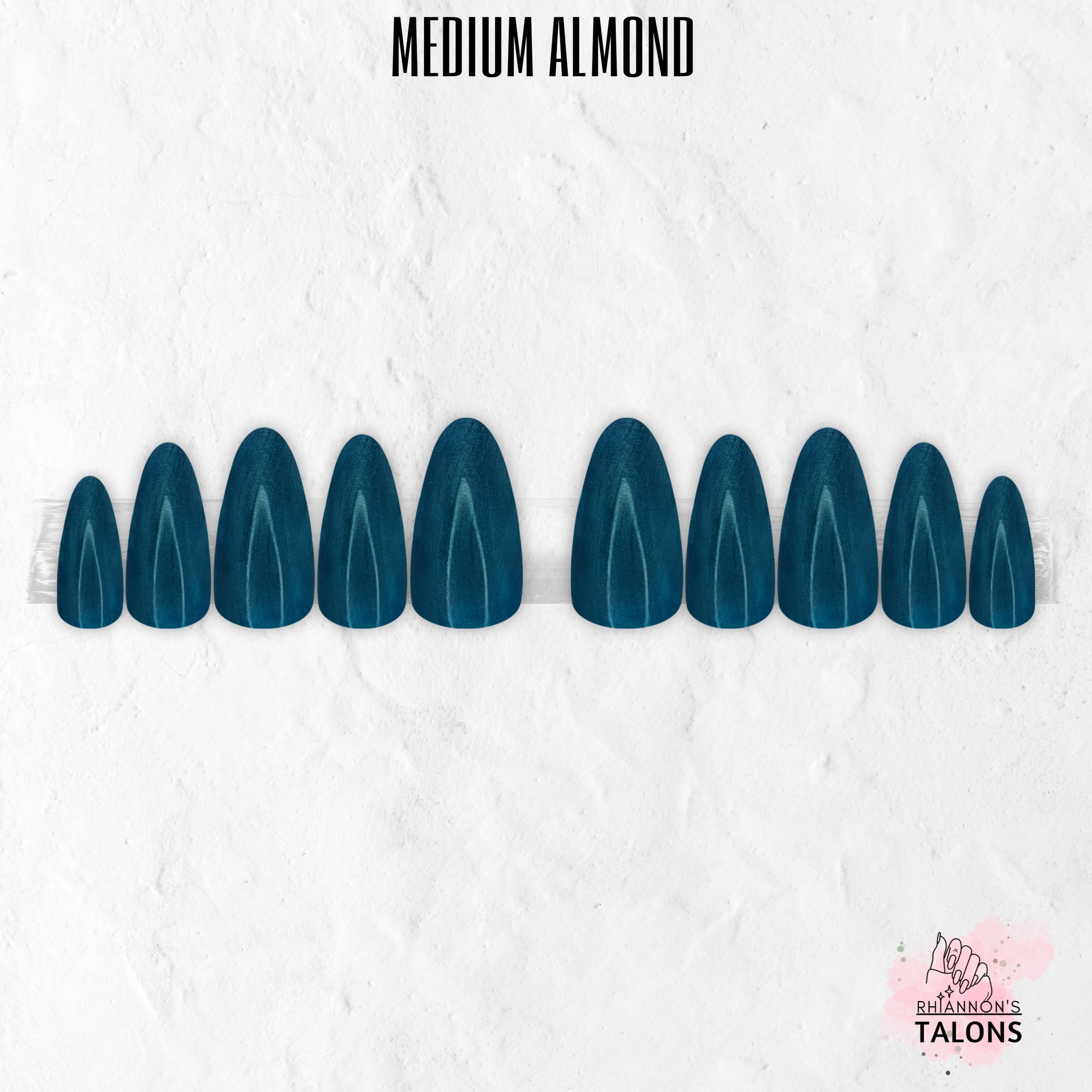 Moonlit Water blue press-on nails
