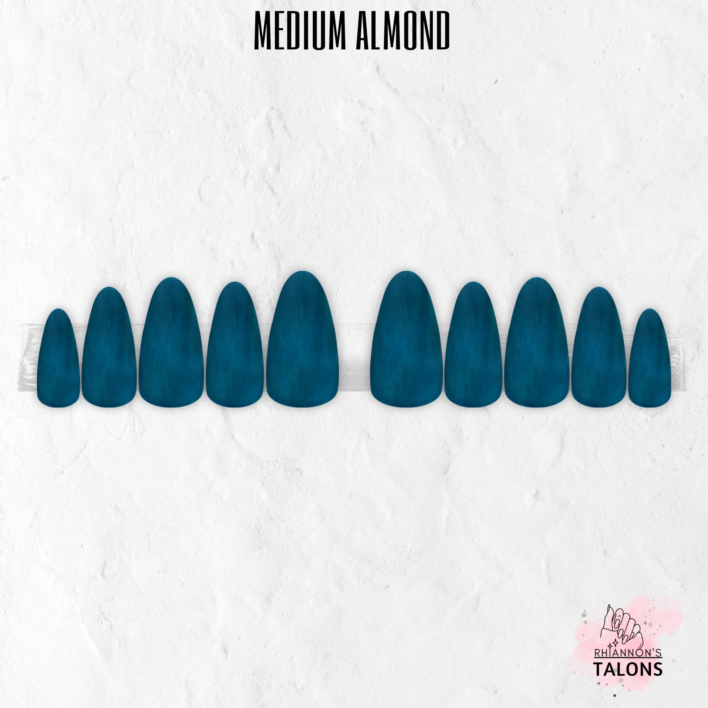 Moonlit Water blue press-on nails