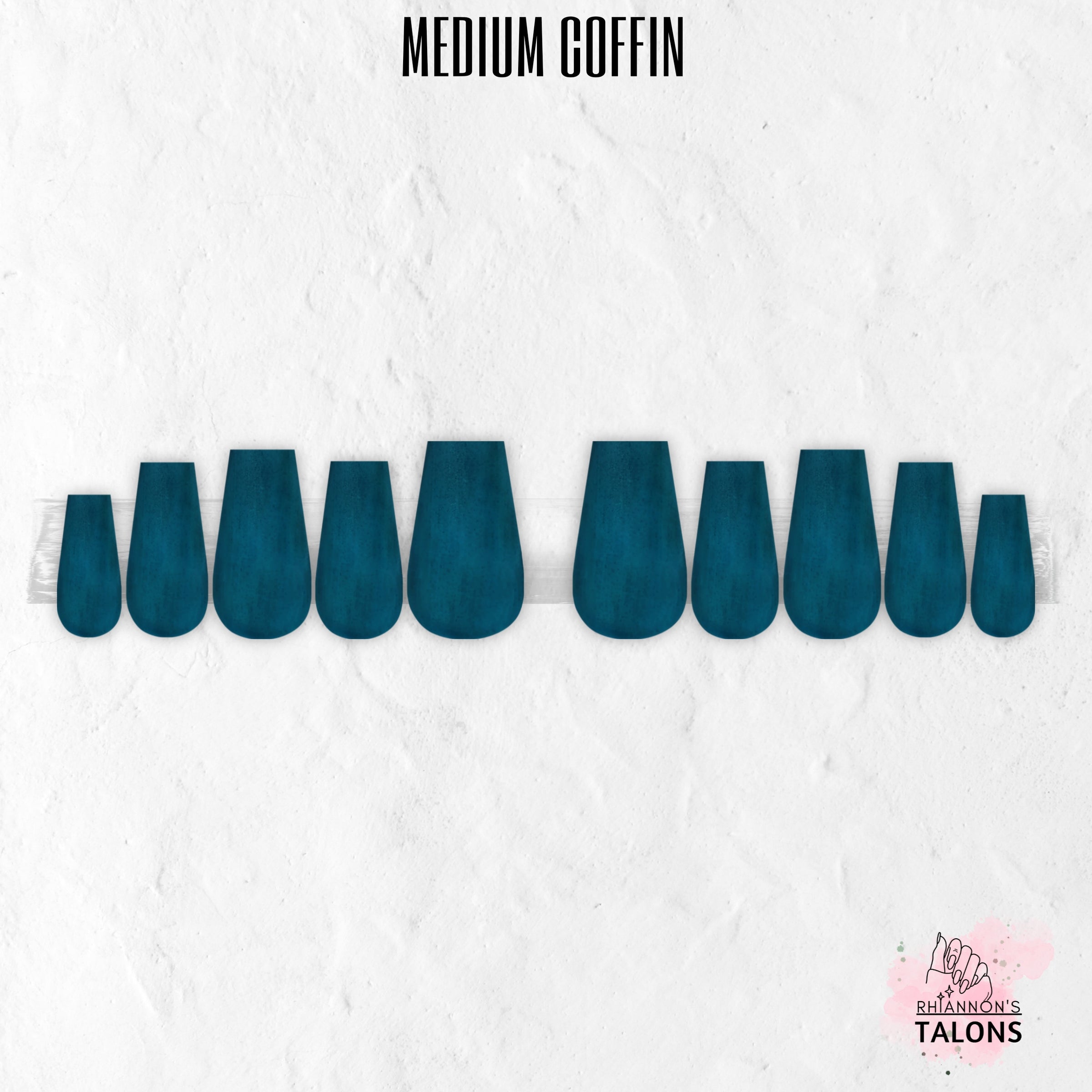 Moonlit Water blue press-on nails
