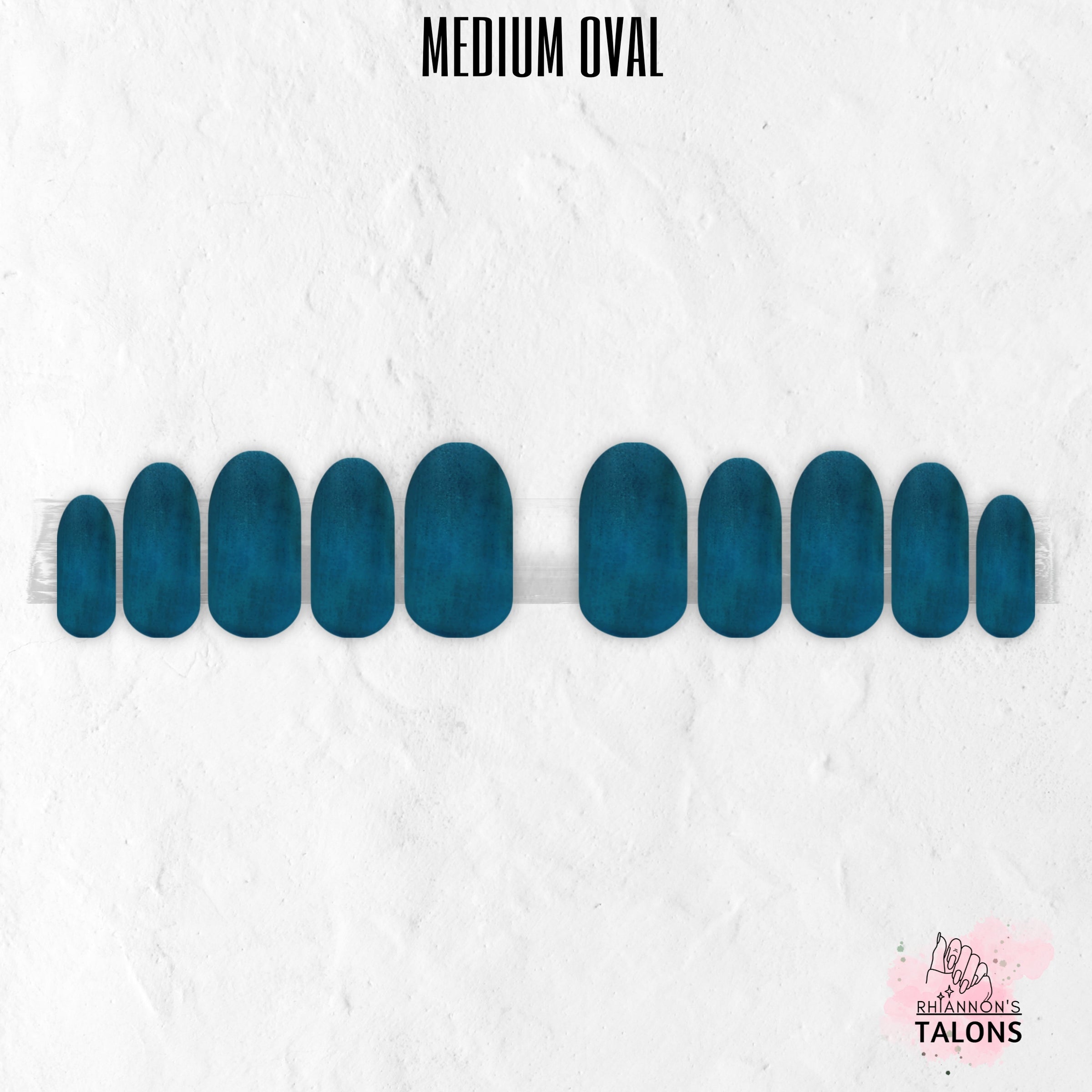 Moonlit Water blue press-on nails