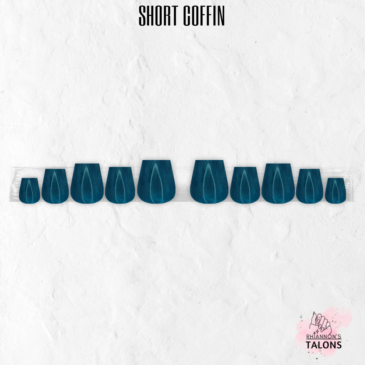 Moonlit Water blue press-on nails