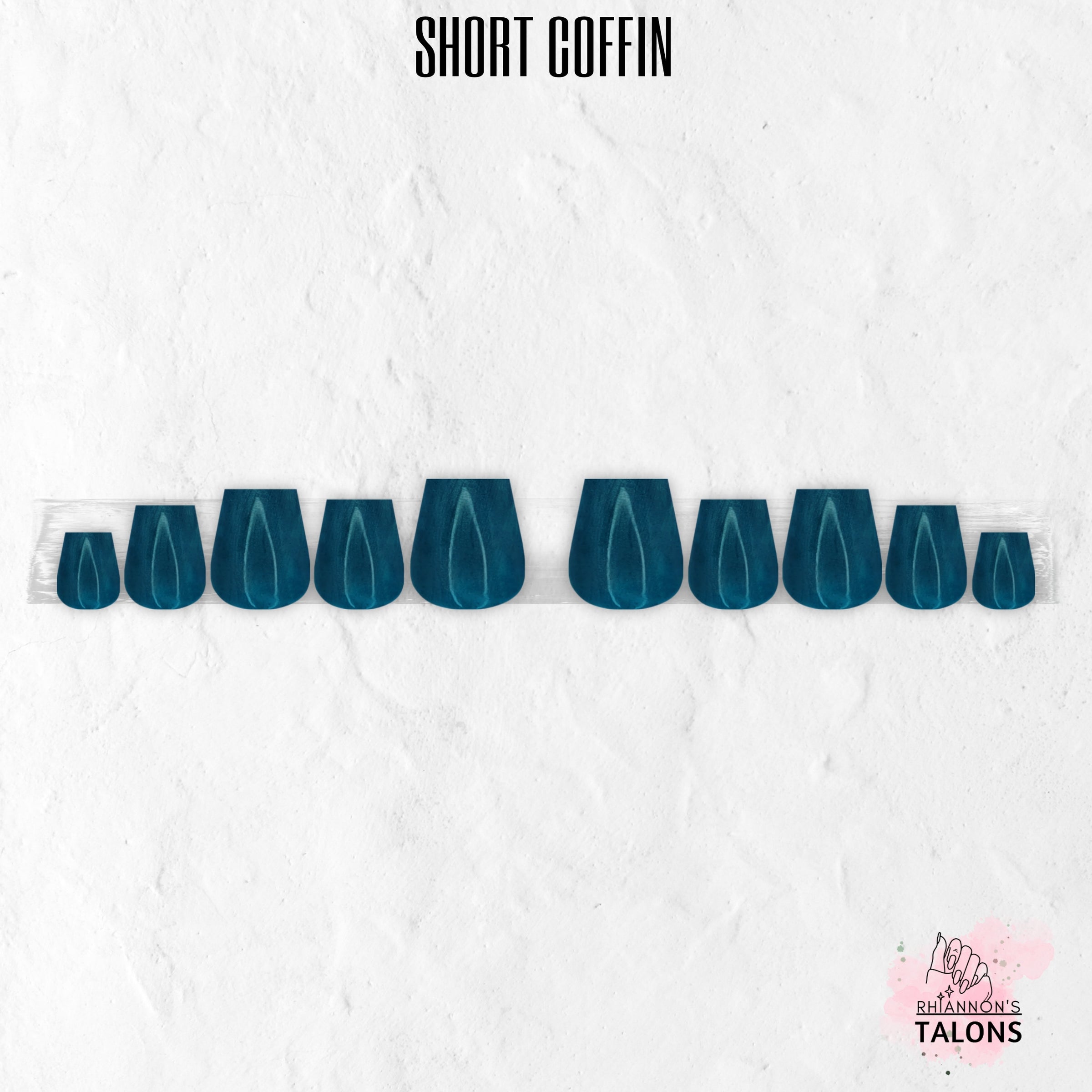 Moonlit Water blue press-on nails