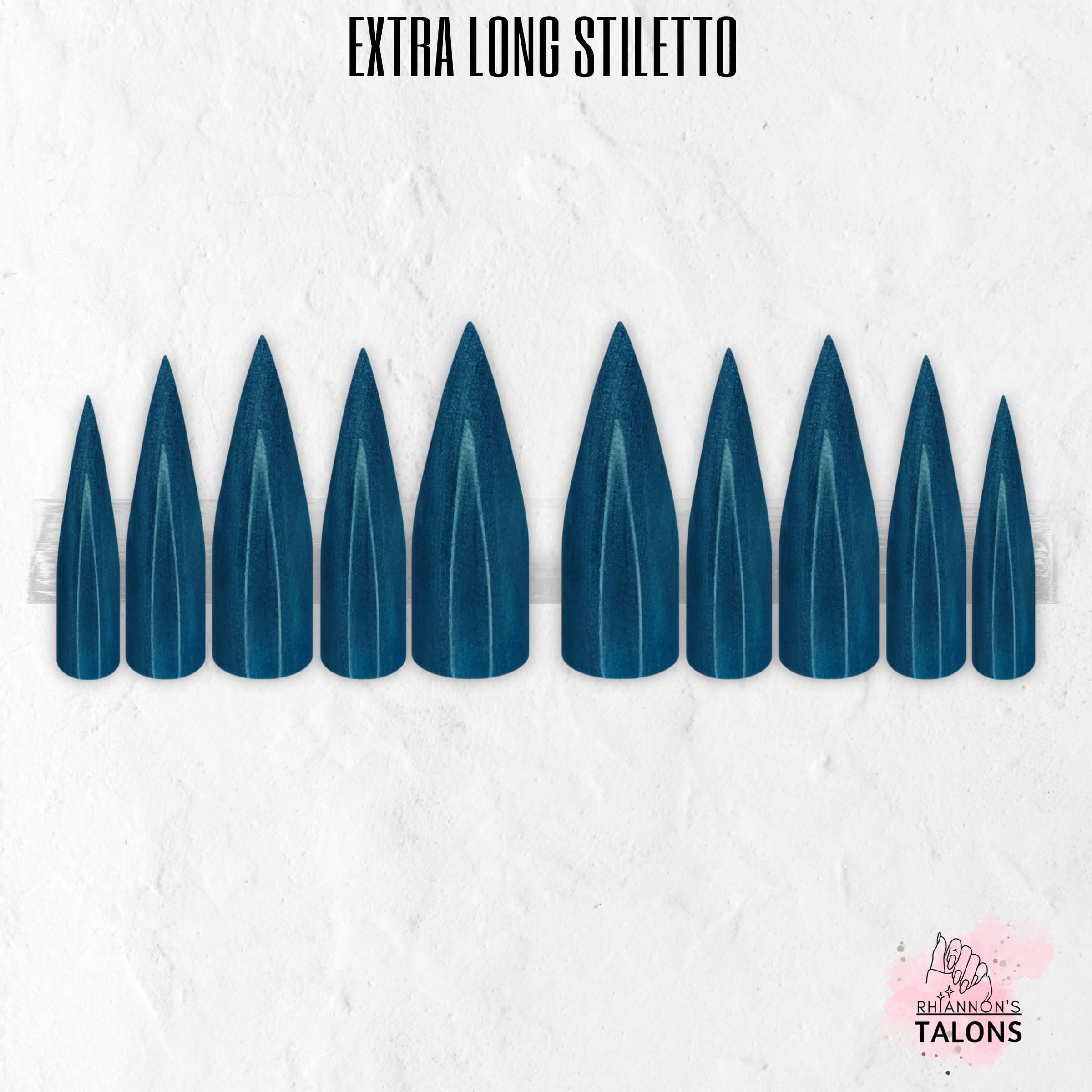 Moonlit Water blue press-on nails