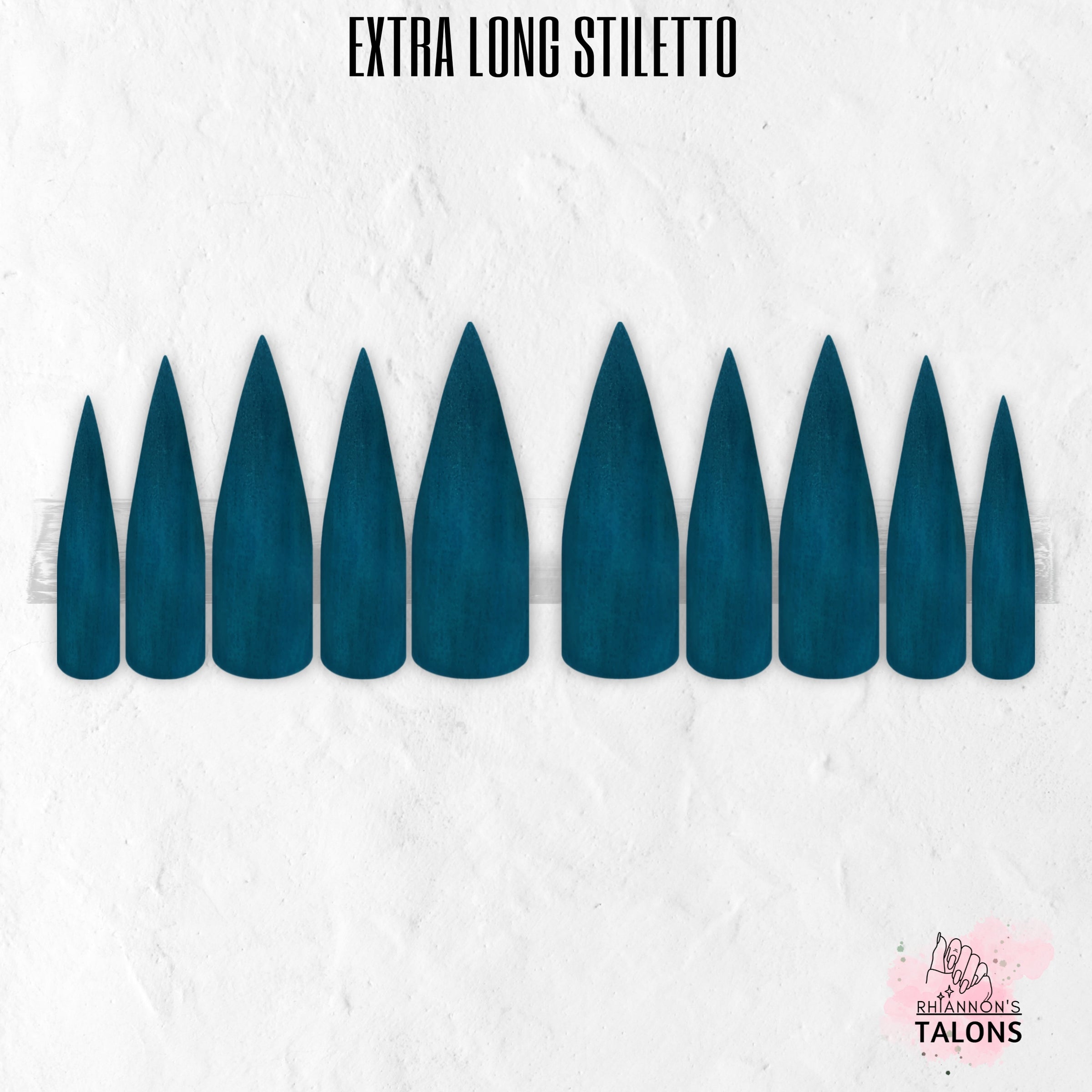 Moonlit Water blue press-on nails