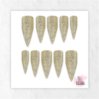Morning Shimmer glitter press-on nails
