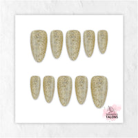 Morning Shimmer glitter press-on nails