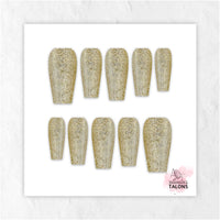 Morning Shimmer glitter press-on nails