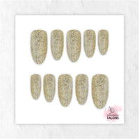 Morning Shimmer glitter press-on nails