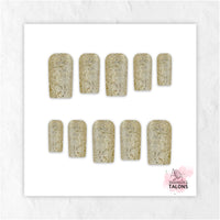 Morning Shimmer glitter press-on nails
