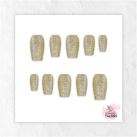 Morning Shimmer glitter press-on nails