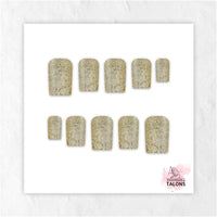 Morning Shimmer glitter press-on nails