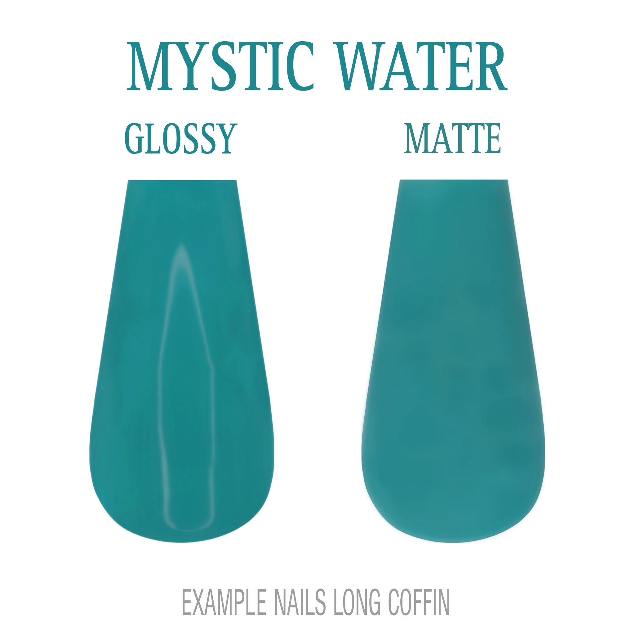 Mystic Water teal press-on nails