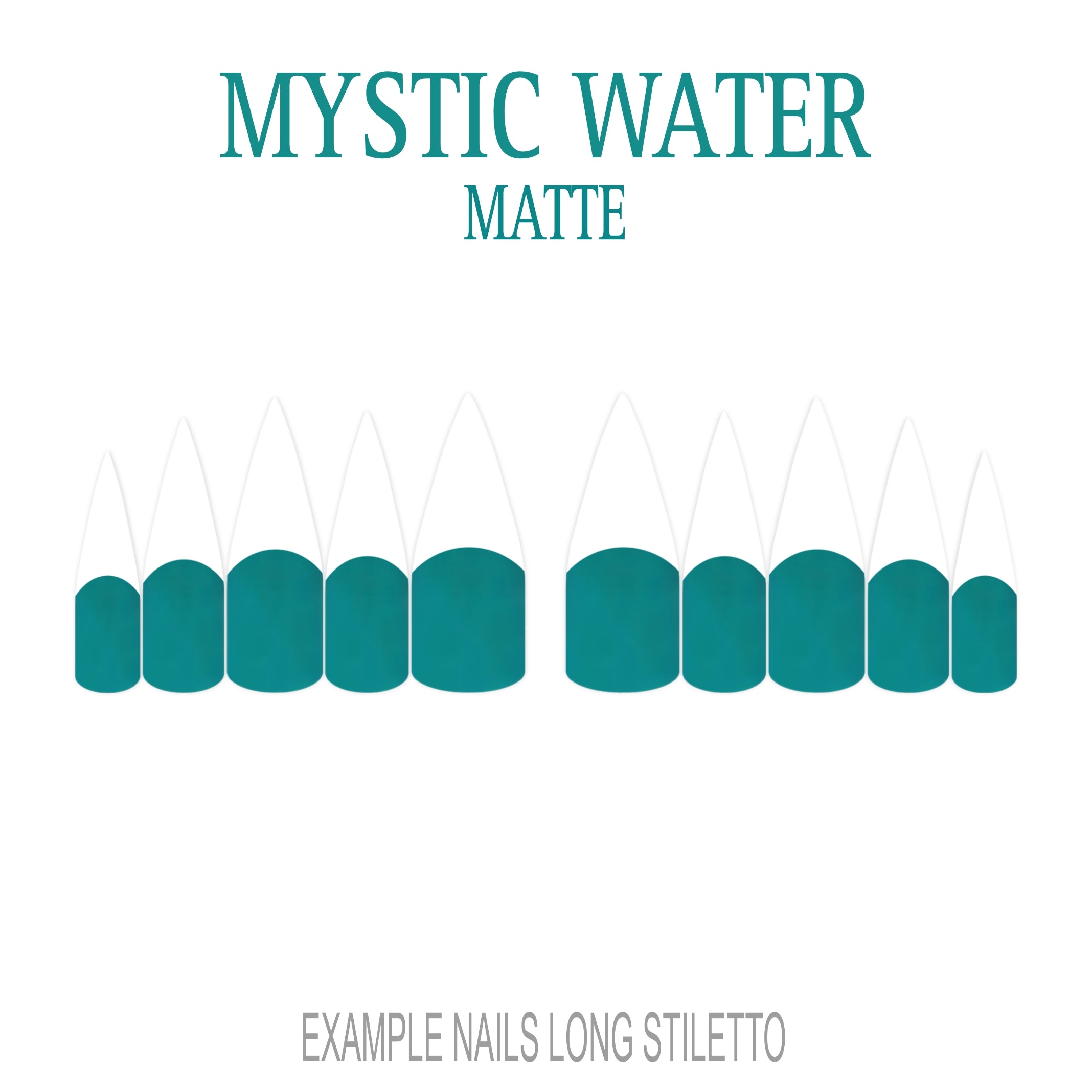 Mystic Water teal French tip press-on nails