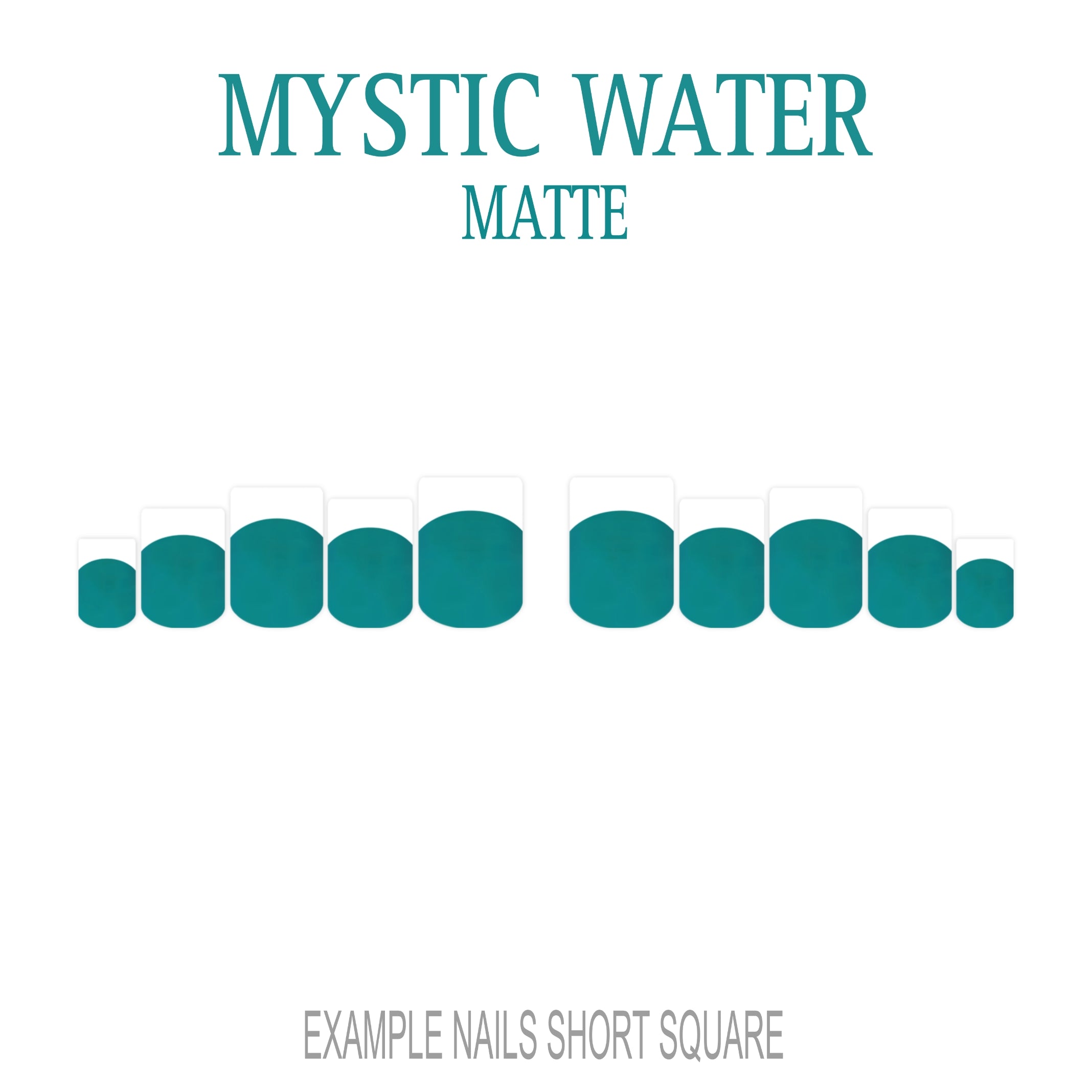 Mystic Water teal French tip press-on nails