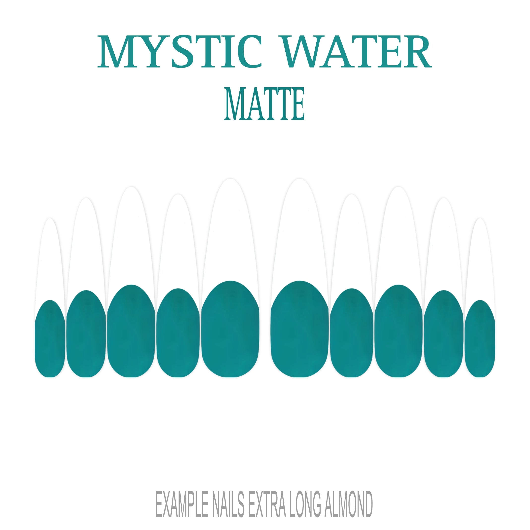 Mystic Water teal French tip press-on nails