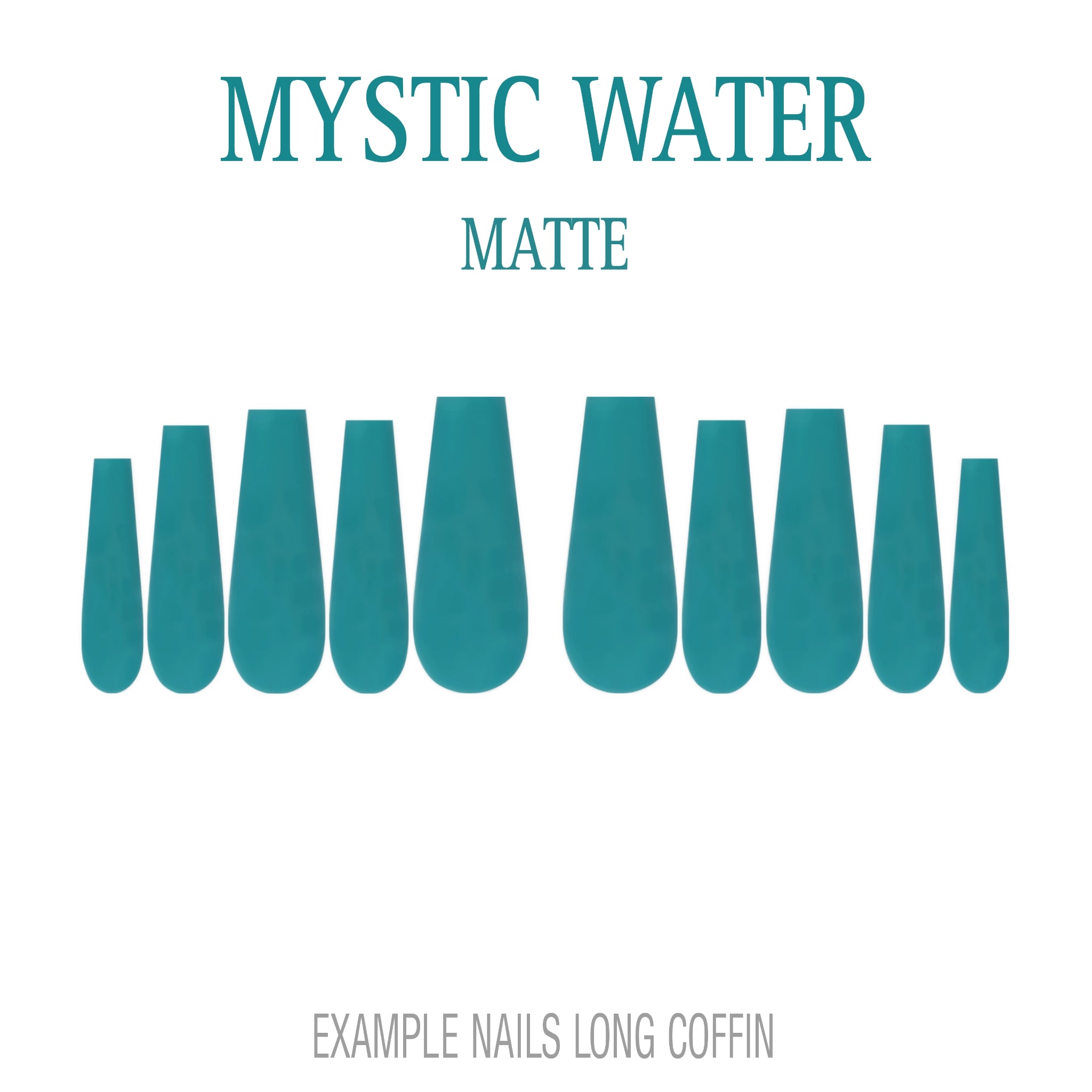 Mystic Water teal press-on nails