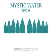 Mystic Water teal press-on nails