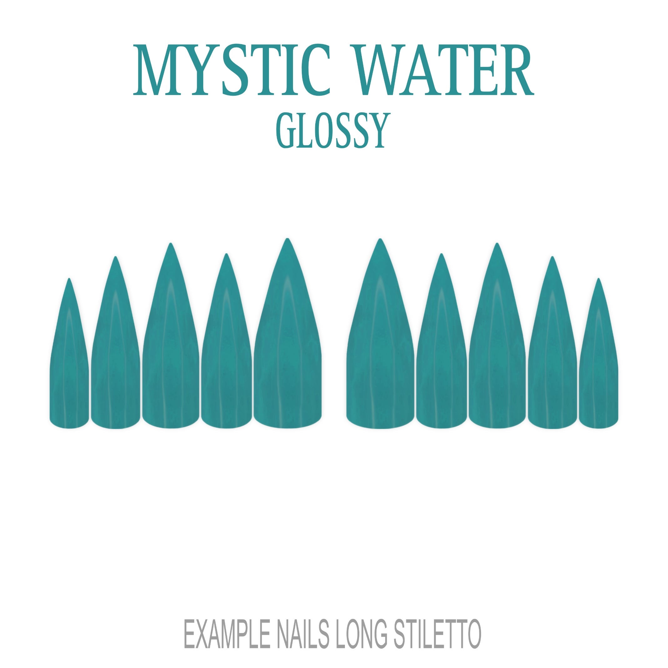 Mystic Water teal press-on nails