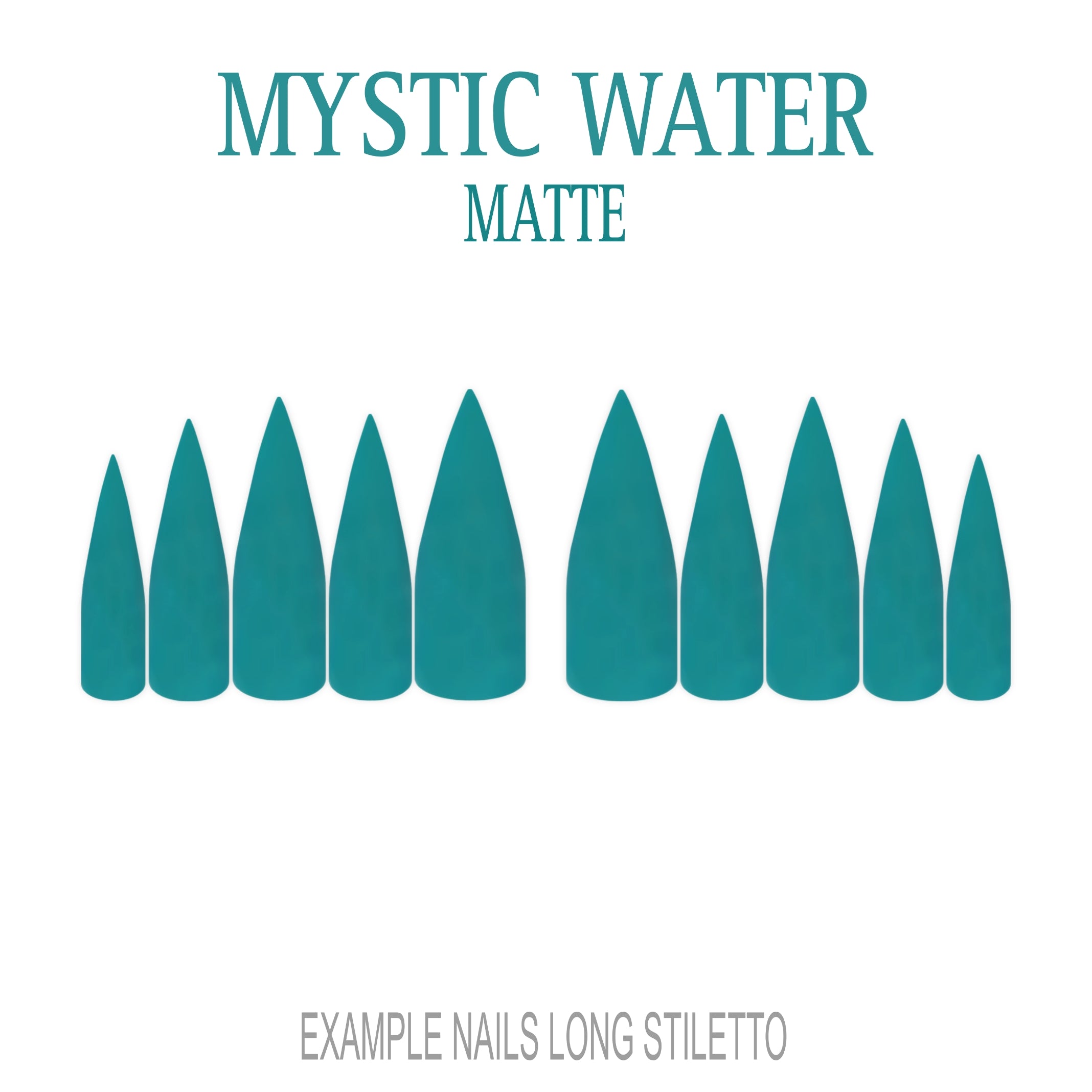 Mystic Water teal press-on nails