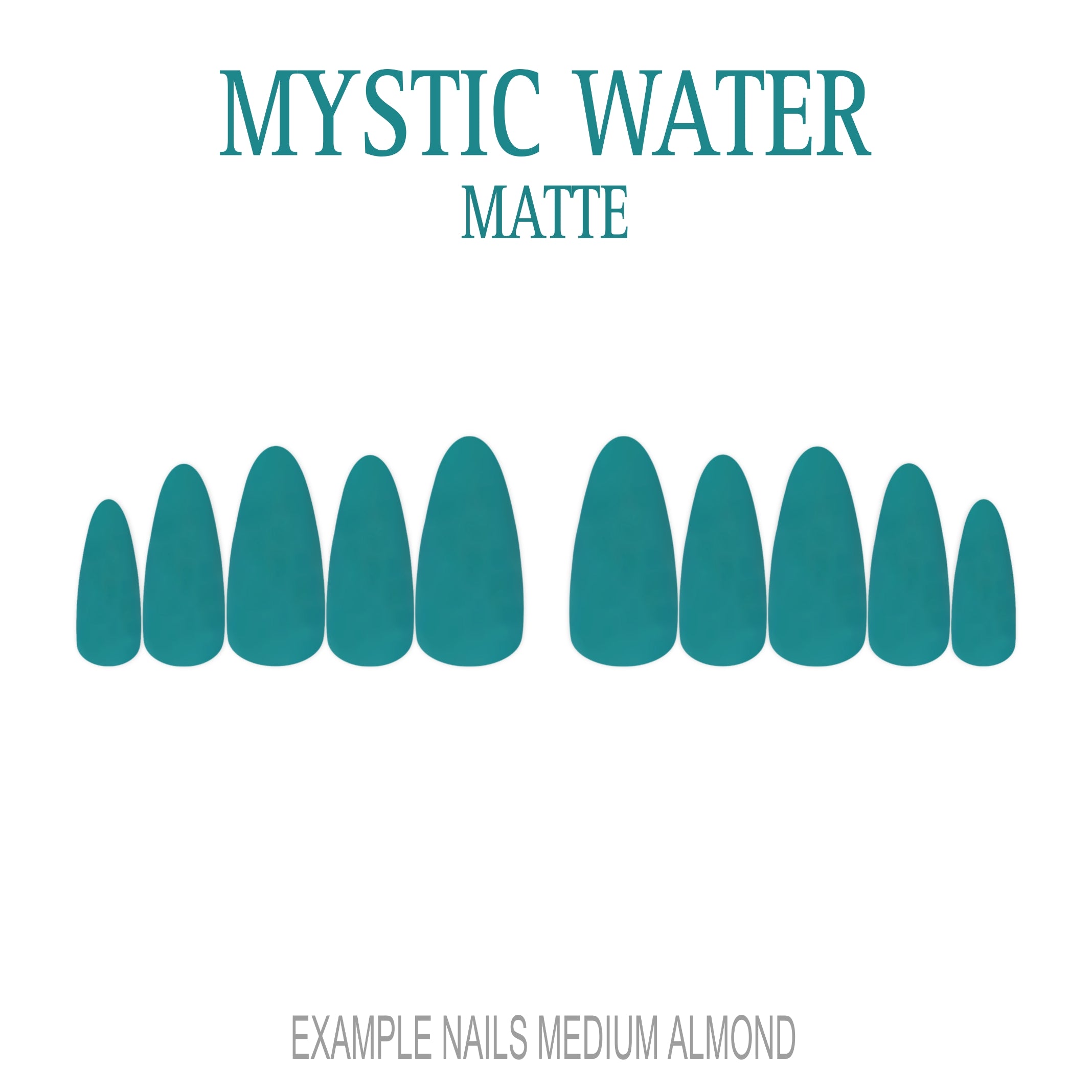 Mystic Water teal press-on nails