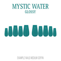 Mystic Water teal press-on nails