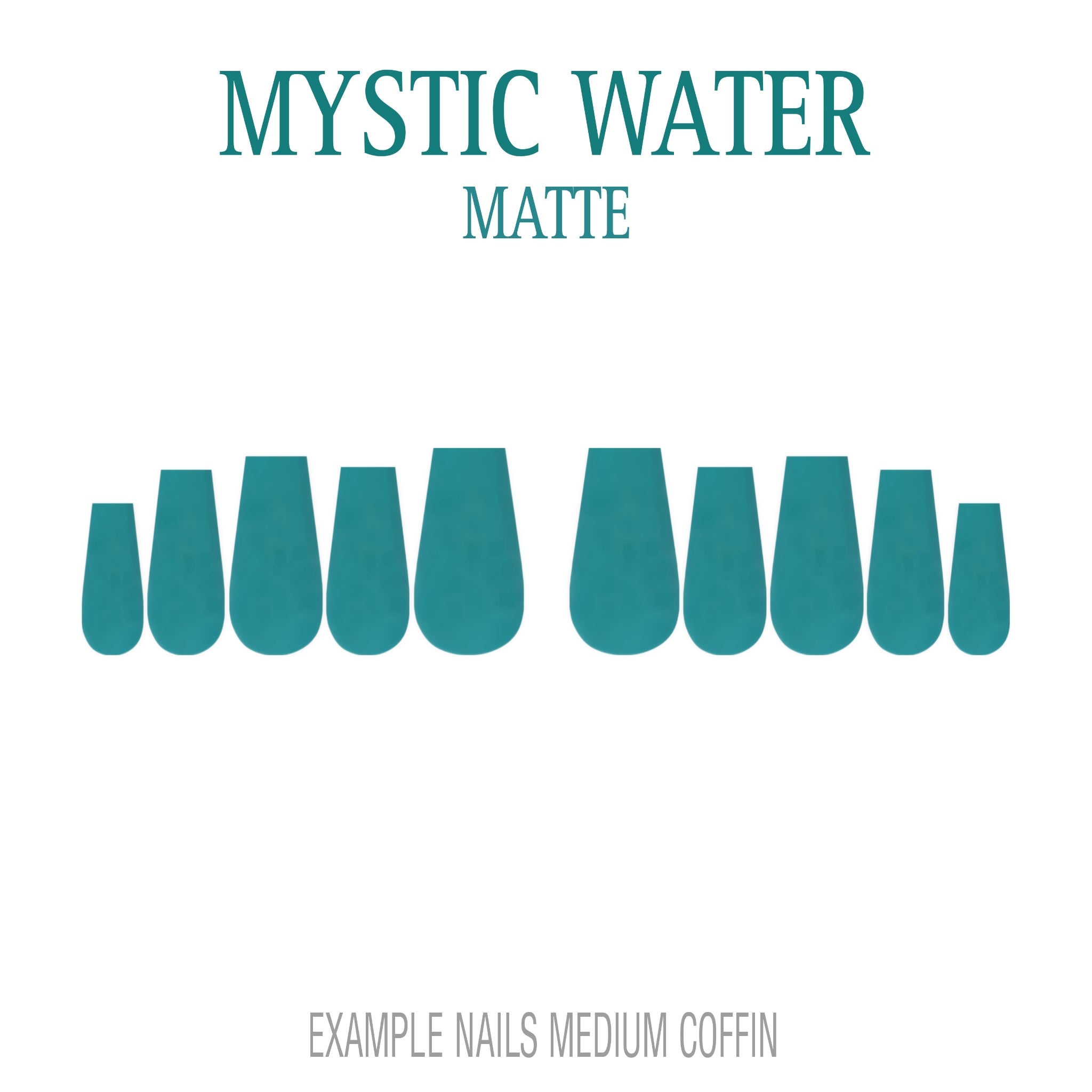 Mystic Water teal press-on nails