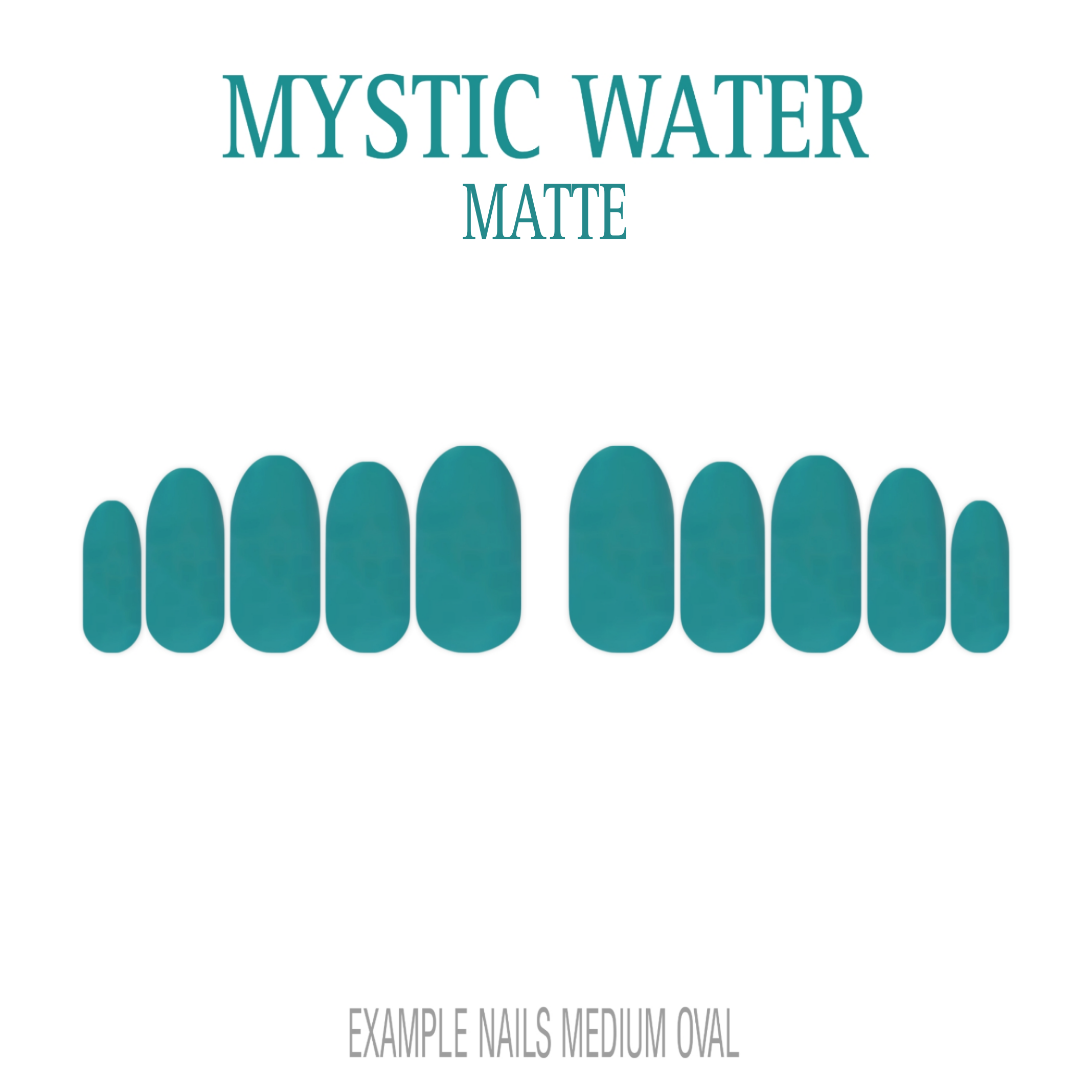 Mystic Water teal press-on nails