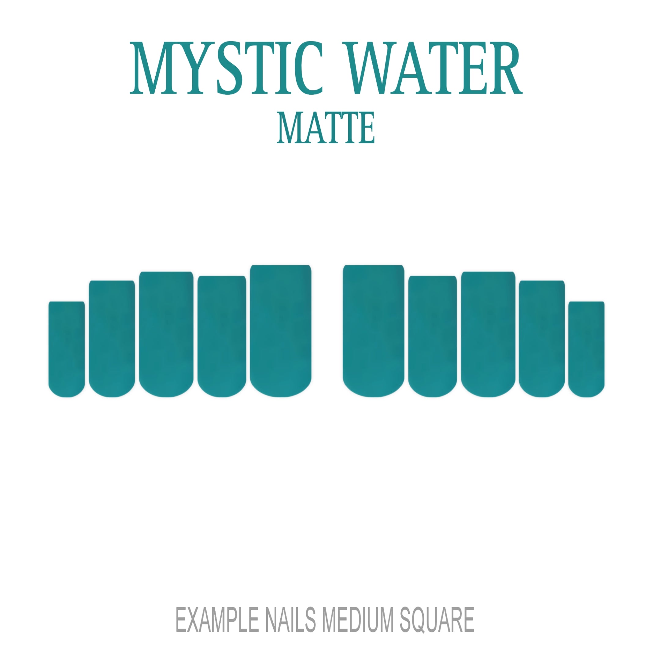 Mystic Water teal press-on nails
