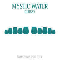 Mystic Water teal press-on nails