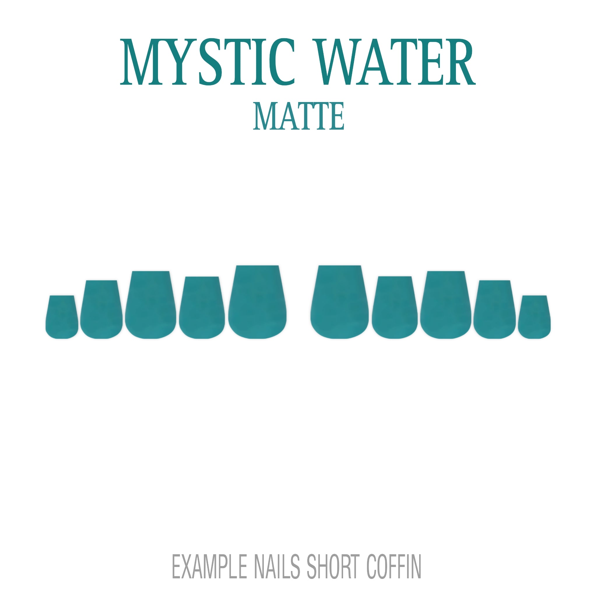 Mystic Water teal press-on nails
