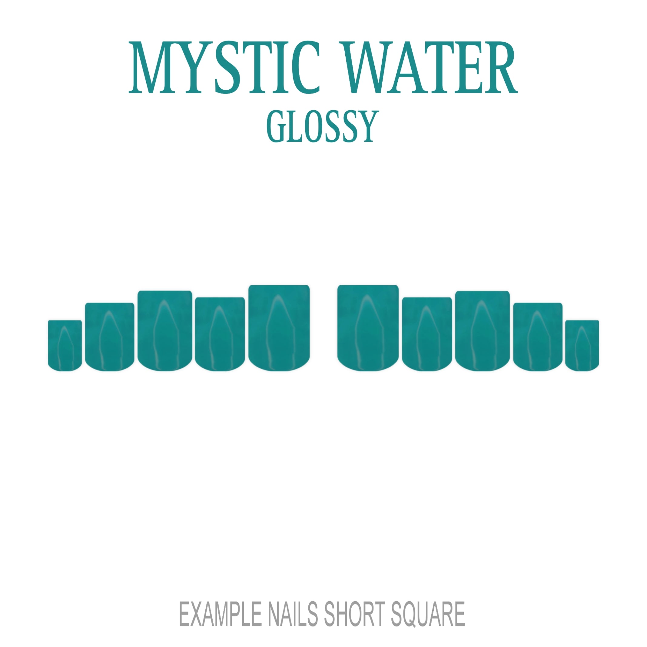 Mystic Water teal press-on nails