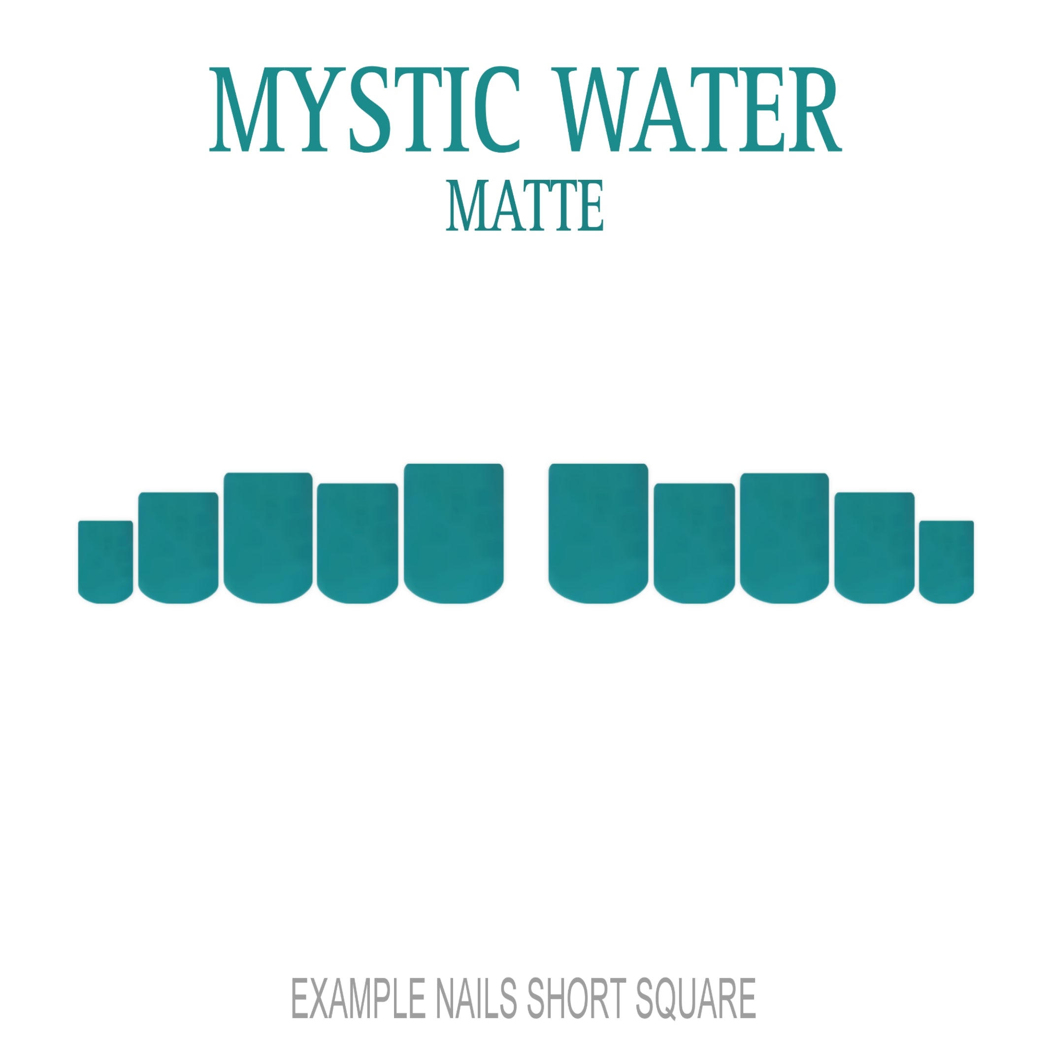 Mystic Water teal press-on nails