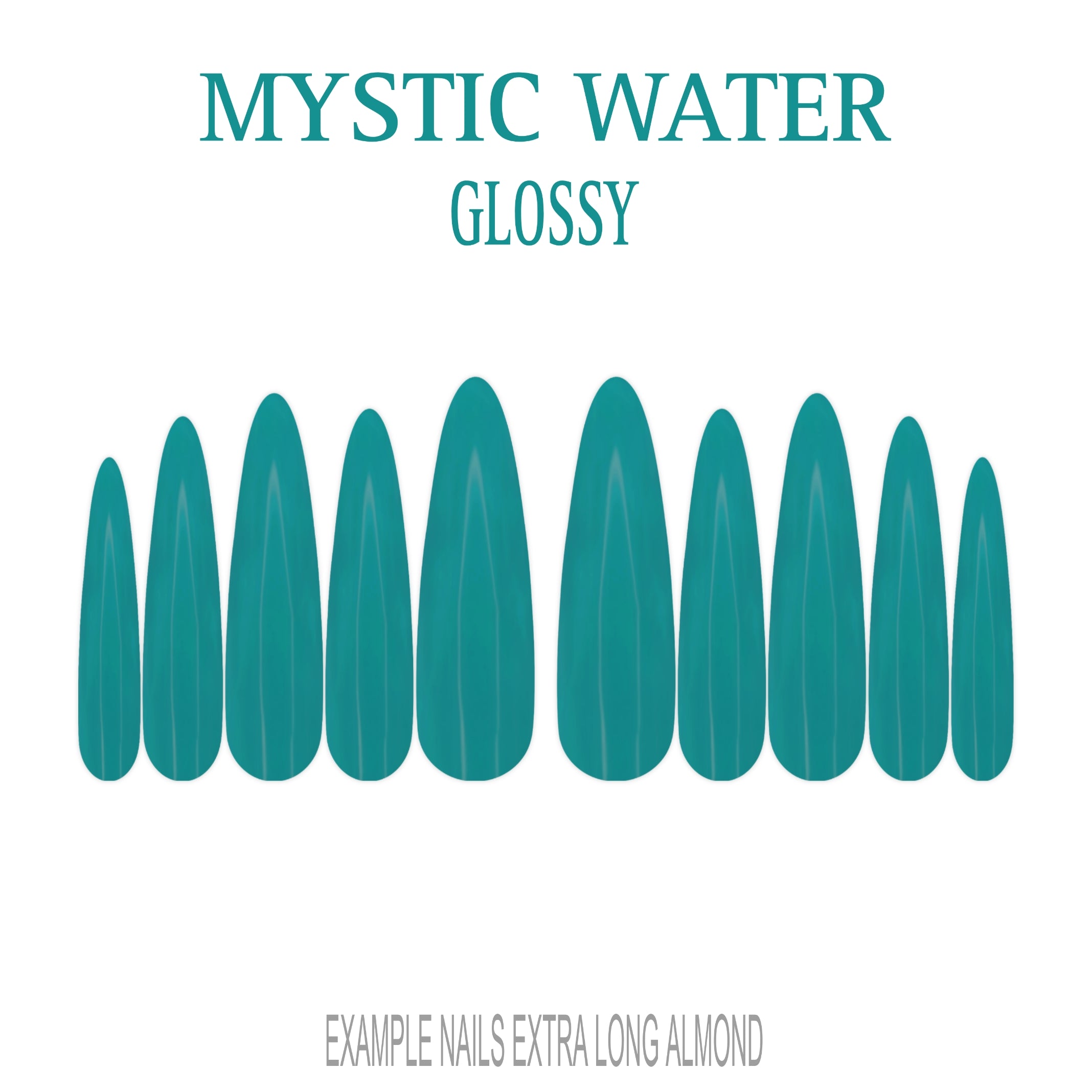 Mystic Water teal press-on nails