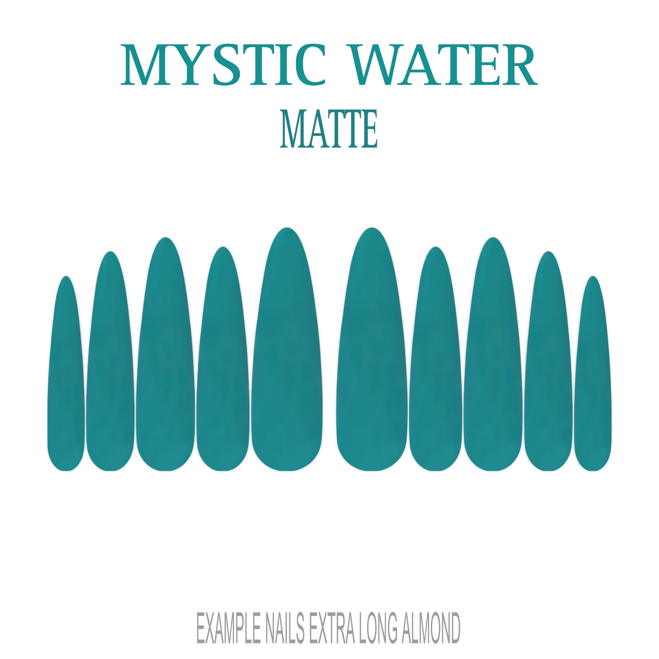 Mystic Water teal press-on nails