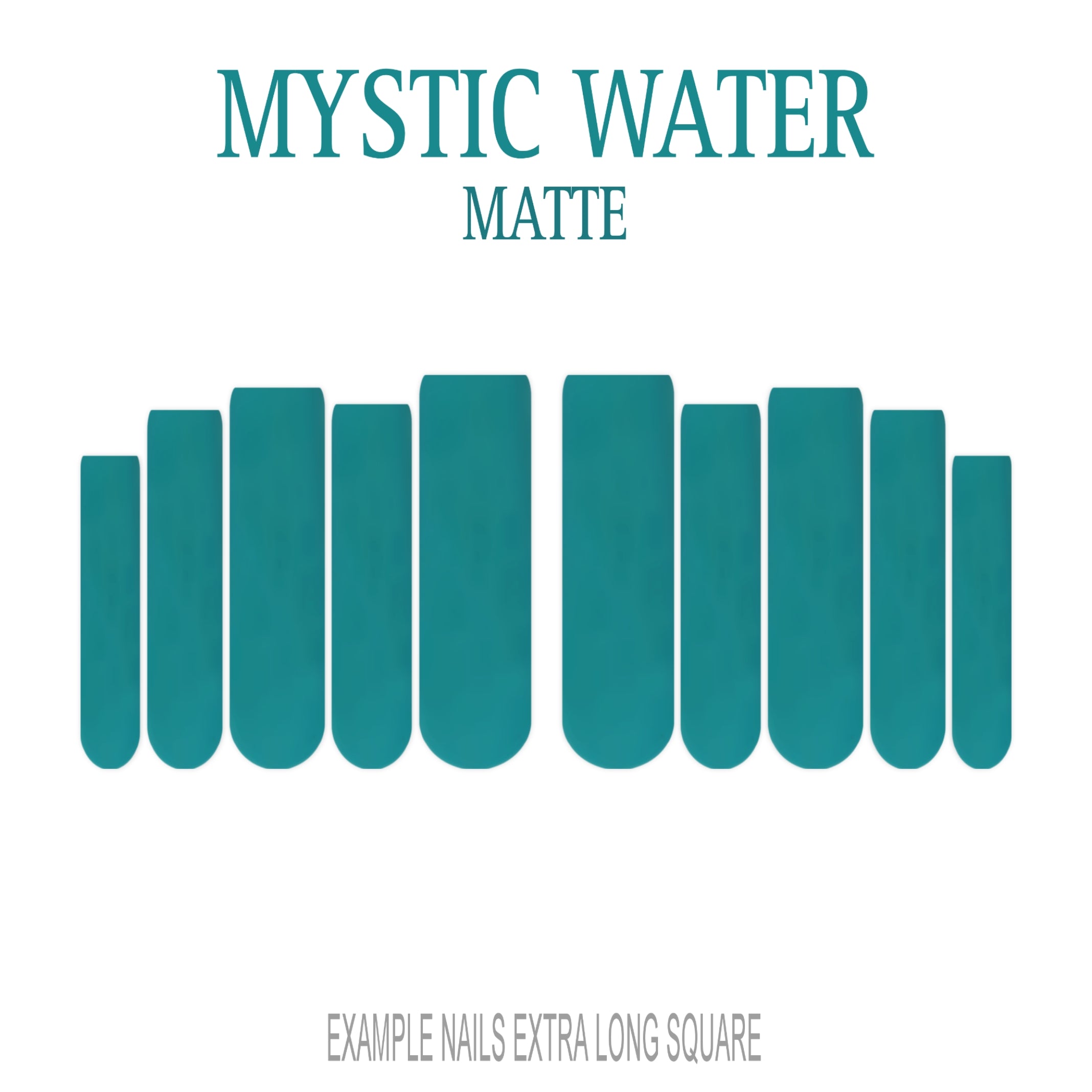 Mystic Water teal press-on nails