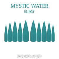 Mystic Water teal press-on nails