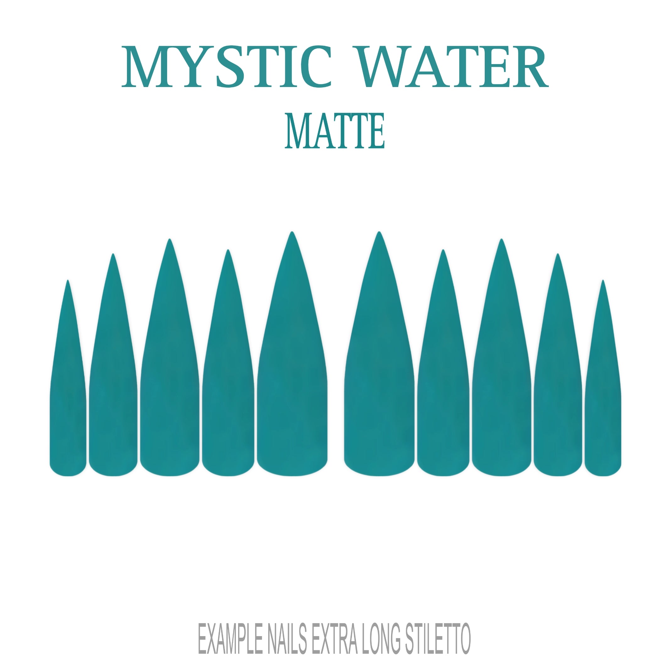 Mystic Water teal press-on nails