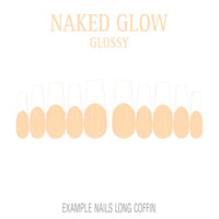 Naked Glow nude French tip nails