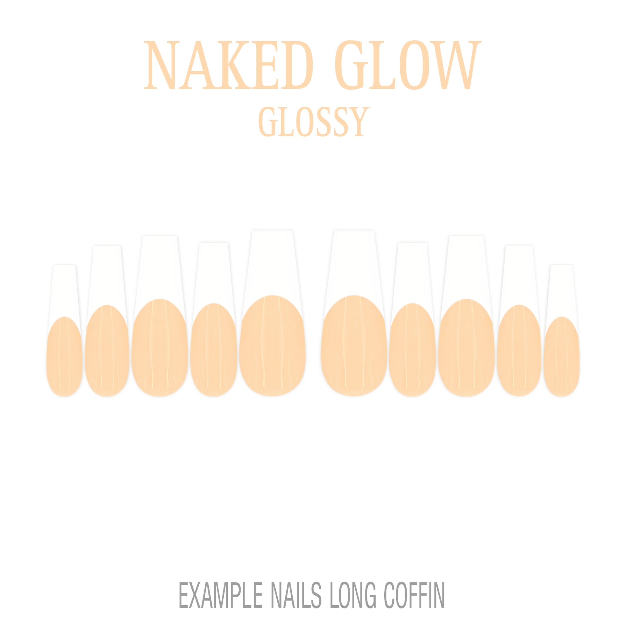 Naked Glow nude French tip nails