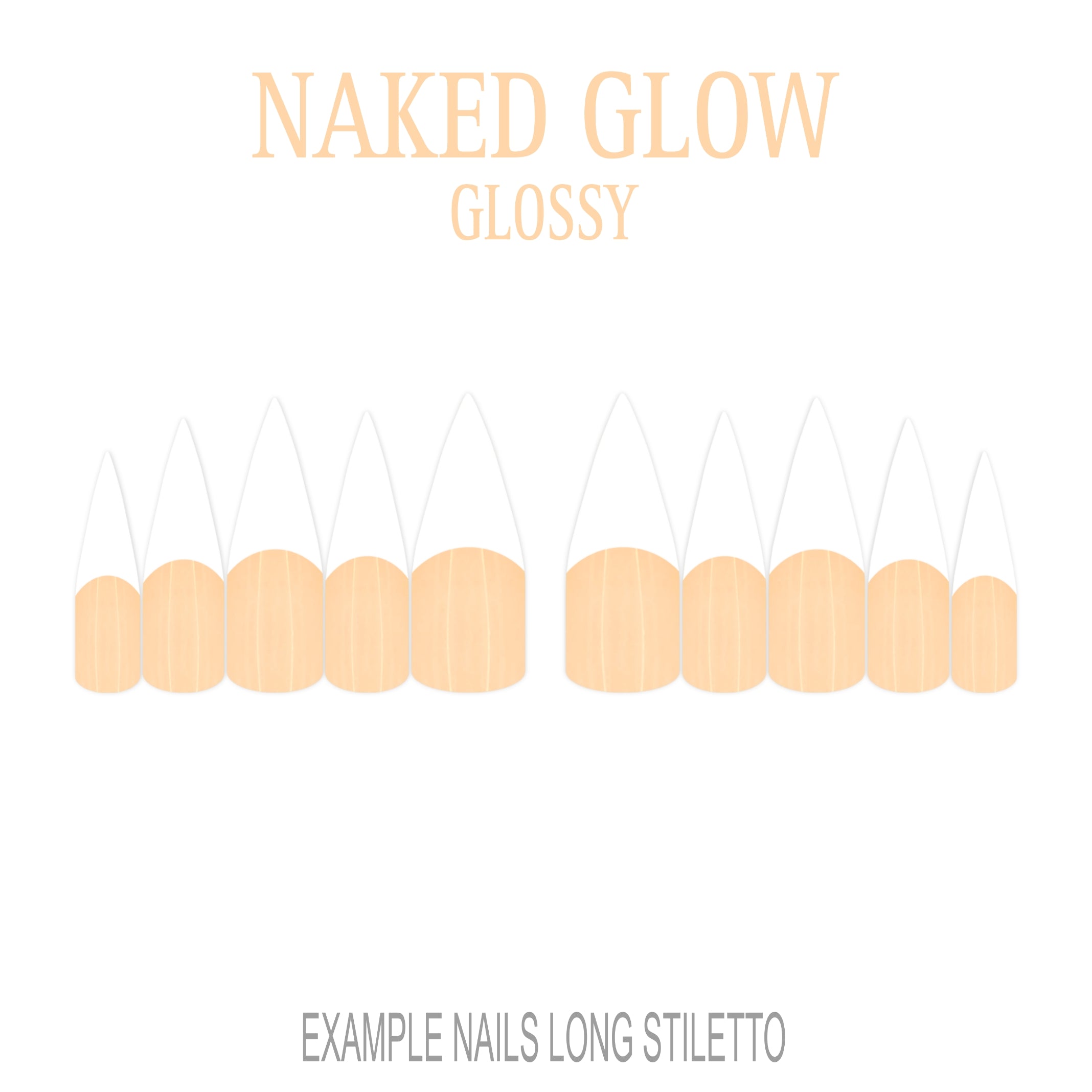 Naked Glow nude French tip nails