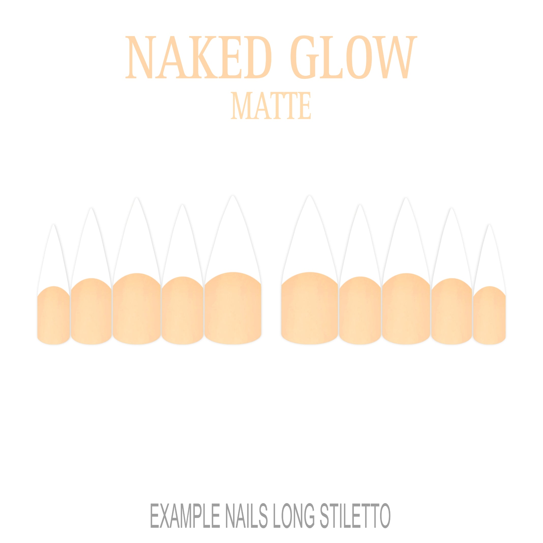 Naked Glow nude French tip nails