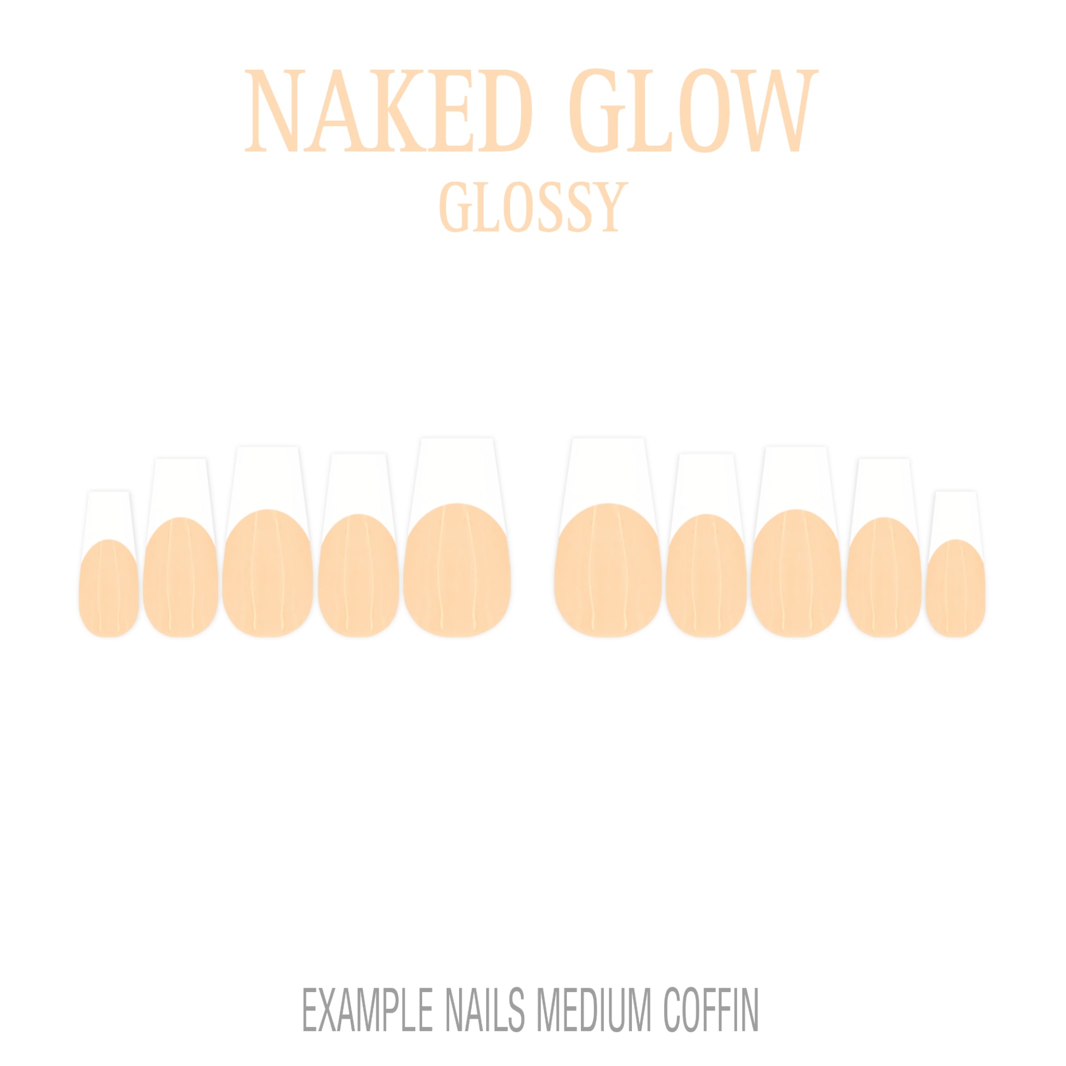 Naked Glow nude French tip nails